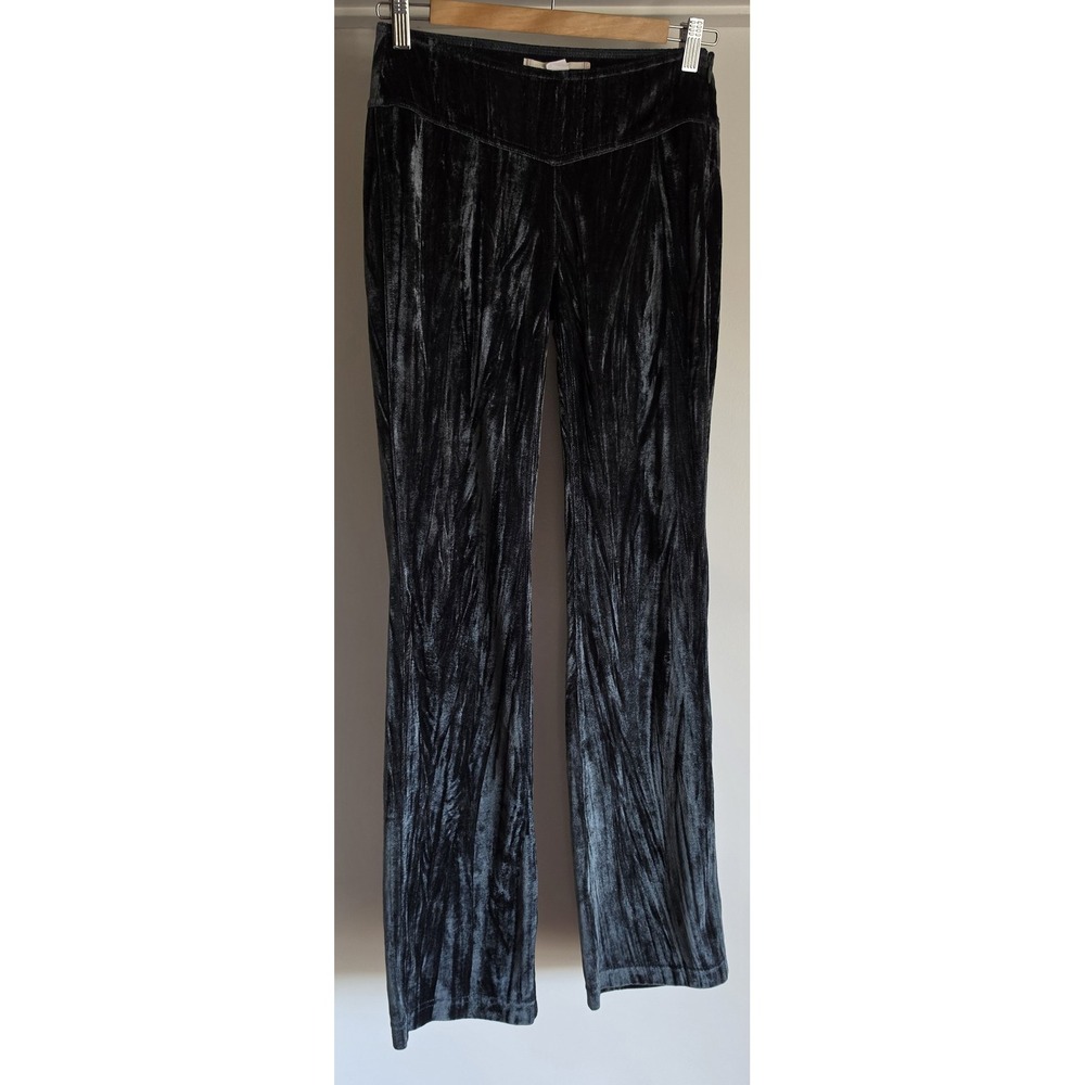 Kimchi Blue Grey Brushed Velvet Pants XS Flared Trousers Slacks Y2K Women